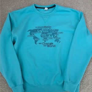 Unisex Hello sweatshirt different languages. Fruit of the loom size medium.